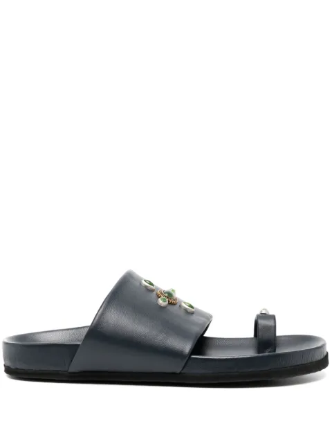 Madison Maison Tyche Navy Toe Ring Sandals Blue TYCHE