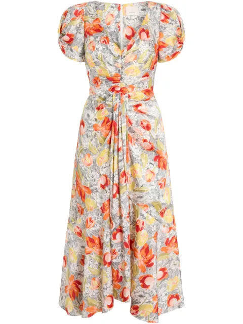Cinq A Sept Walker floral-print midi dress Neutrals ZD20818156Z