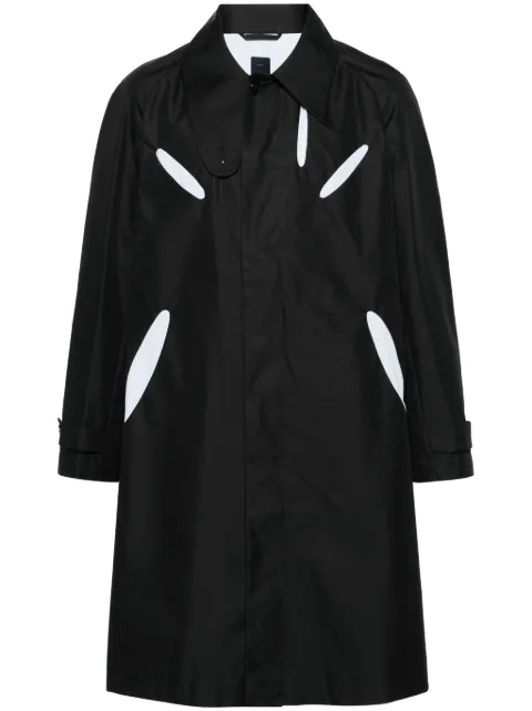J.LAL Aperture cut-out trench coat Black JBMW065FA57