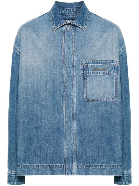 Jacquemus La chemise logo-embroidered denim shirt Blue 246DE0331521