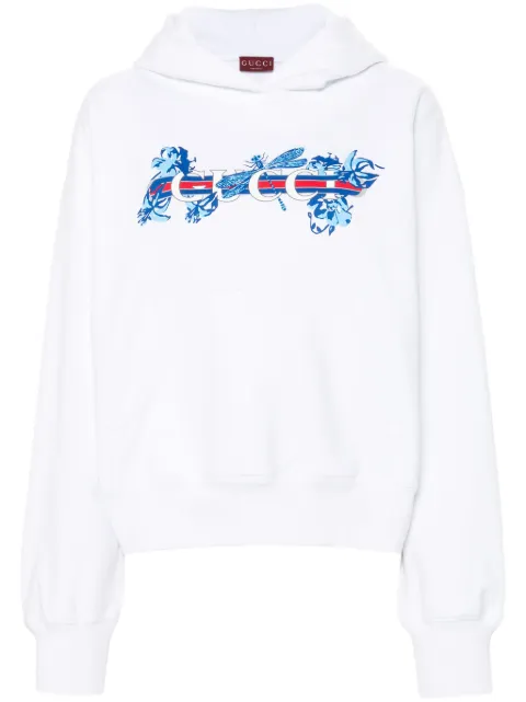 Gucci logo-print hoodie White 787274XJGS0