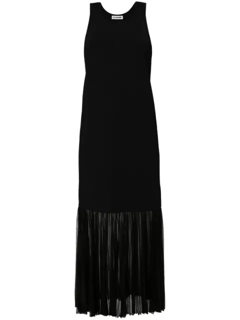 Jil Sander plissé-detailed knitted maxi dress Black J01CT0189J18326