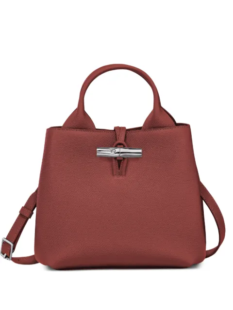 Longchamp S Le Roseau leather tote bag Red 10273HFP404