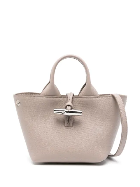 Longchamp Le Roseau XS leather tote bag Neutrals 10278HFP266