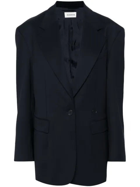 P.A.R.O.S.H. single-breasted virgin wool blazer Blue D420326LILIUXY24
