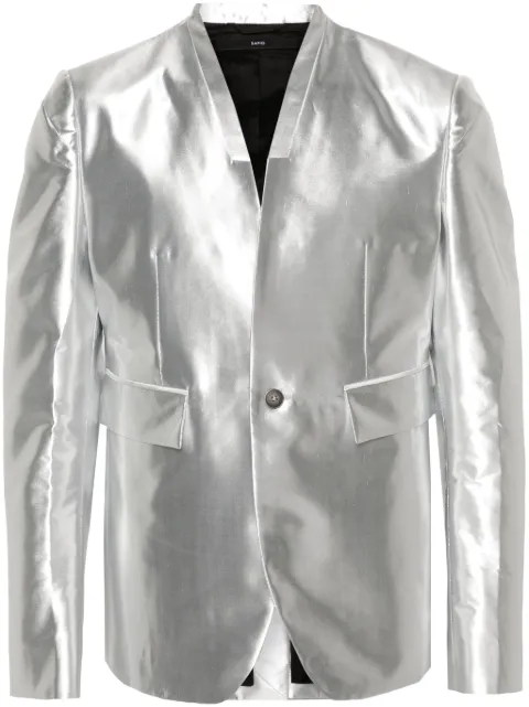 SAPIO Tela single-breasted blazer Silver N55SRTELALUREX