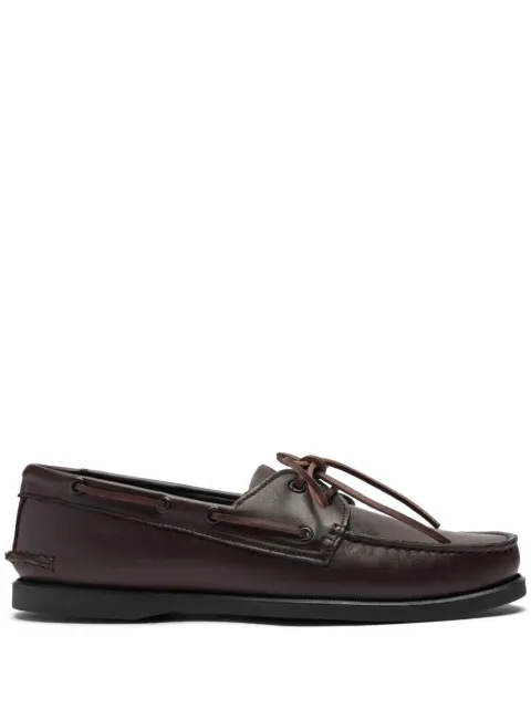 Scarosso smooth-leather boat shoes Brown MORGANBOATBRWCALF
