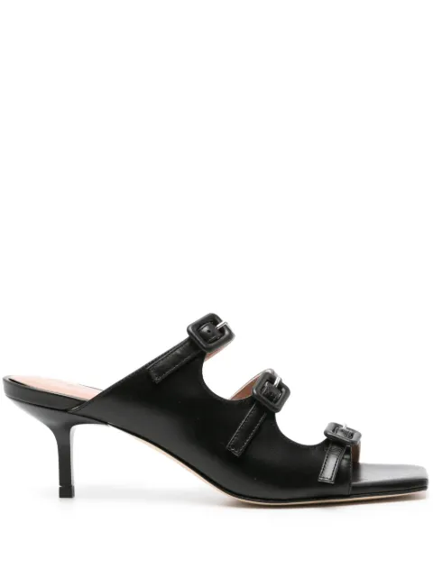 Scarosso Manuela 65mm leather mules Black MANUELA