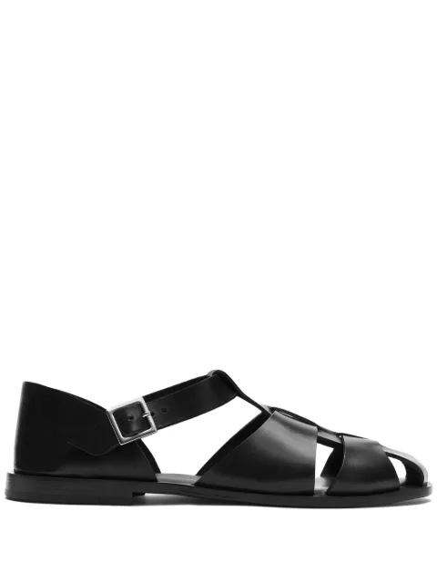 Scarosso Apollo leather sandals Black APOLLOSANDBLACALF
