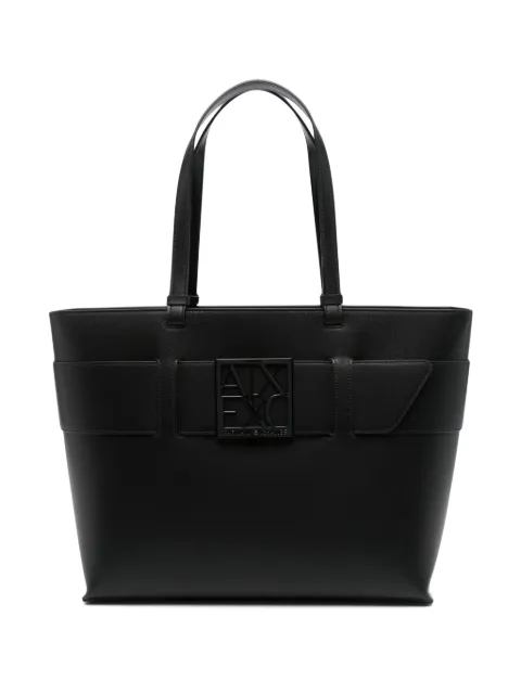 Armani Exchange logo-plaque tote bag Black 9491270A874
