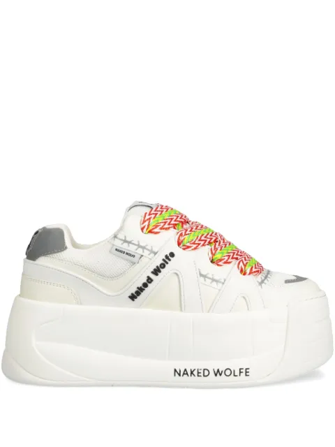 NAKED WOLFE Slider platform sneakers White SLIDER