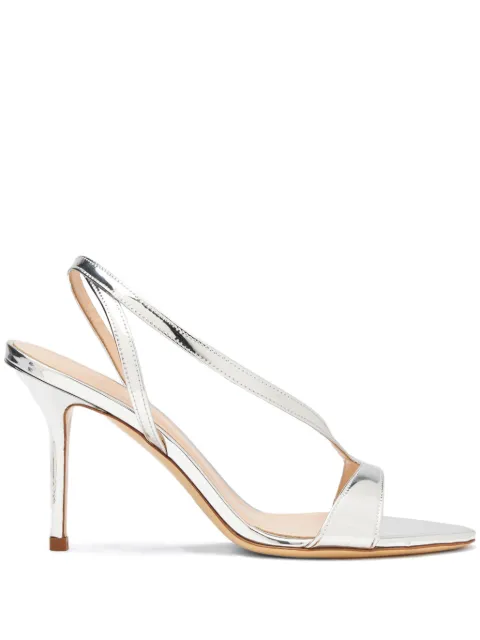 Scarosso 85mm Paula strappy sandals Silver PAULASANDSILMETA