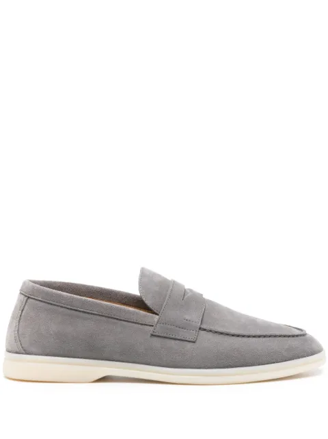 Scarosso Luciano suede penny loafers Grey LUCIANO