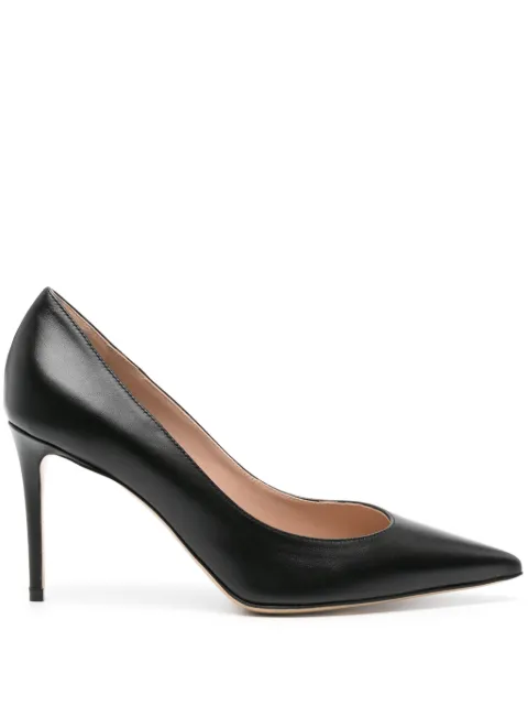 Scarosso Greta 90mm leather pumps Black GRETAPUMPBLACALF