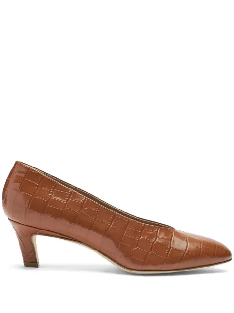 Scarosso Deva 50mm crocodile-effect pumps Brown DEVAPUMPBROCROC