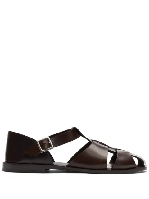 Scarosso Apollo leather sandals Brown APOLLOSANDBROCALF