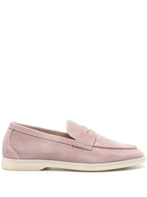 Scarosso Luciana penny-slot suede loafers Pink LUCIANALOAFPINSUED