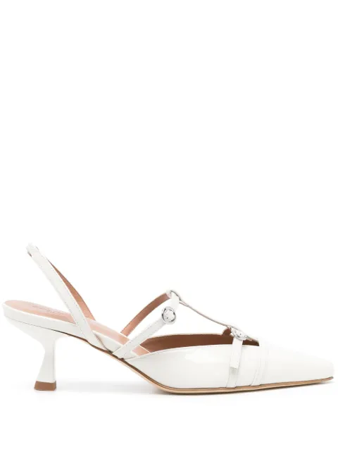 Scarosso 50mm Selena patent-leather pumps White SELENA
