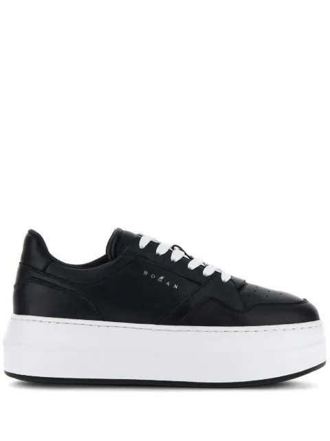 Hogan H670 flatform leather sneakers Black HXW6700FK80JUS