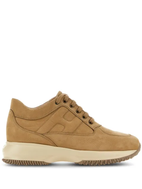 Hogan Interactive lace-up leather sneakers Brown HXW00N000106RN