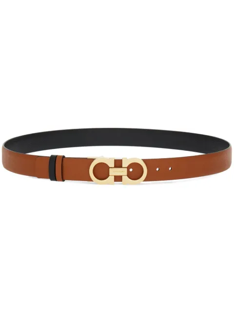 Ferragamo reversible and adjustable Gancini belt Brown 775473
