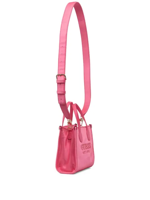 GUESS USA mini logo-embossed tote bag Pink HWST8665770