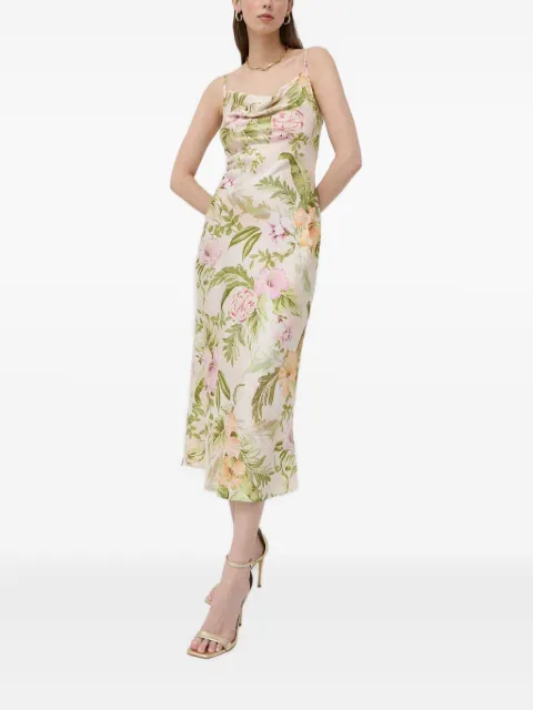 GUESS USA cowl-neck floral dress Pink W3GK85WD8G2