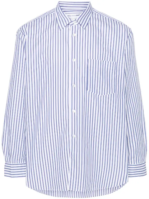 Comme Des Garçons Shirt striped cotton shirt Blue FZB115