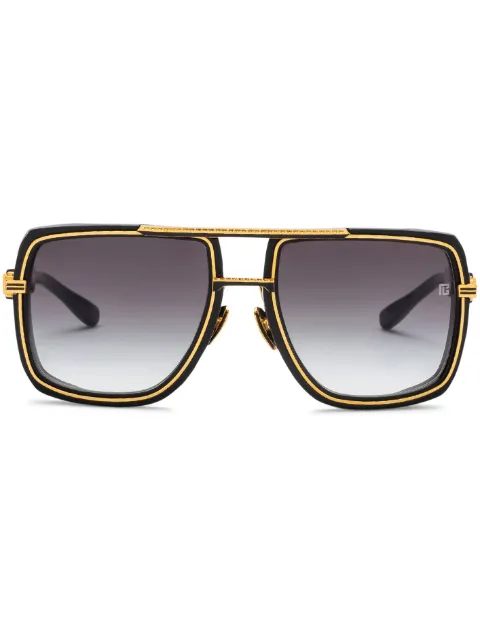 Balmain Eyewear Soldier square-frame sunglasses Gold CBPS160