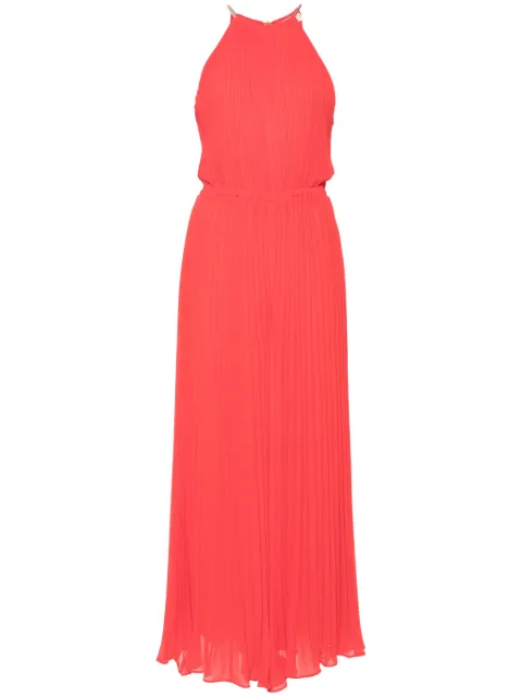 Michael Michael Kors pleat-detail wide-leg jumpsuit Red MS4812Y7R3