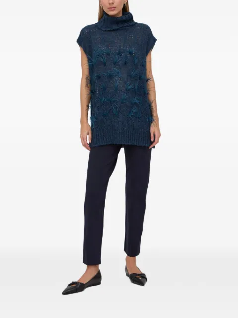 SPANX welt-pockets trousers Blue 20254R