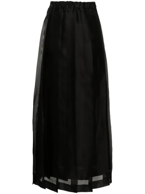 Fabiana Filippi pleat organza skirt Black GND274F691H464