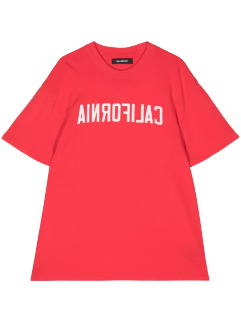 Nahmias California-print cotton T-shirt Red Y10T9J38611