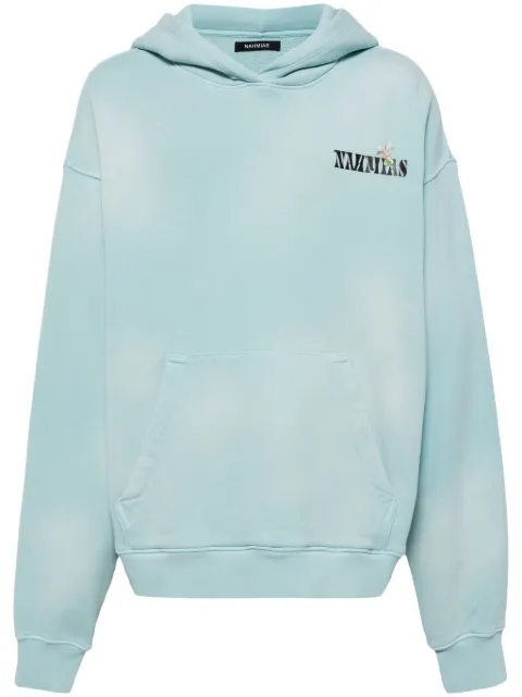 Nahmias logo-print cotton hoodie Blue Y2H1J21441