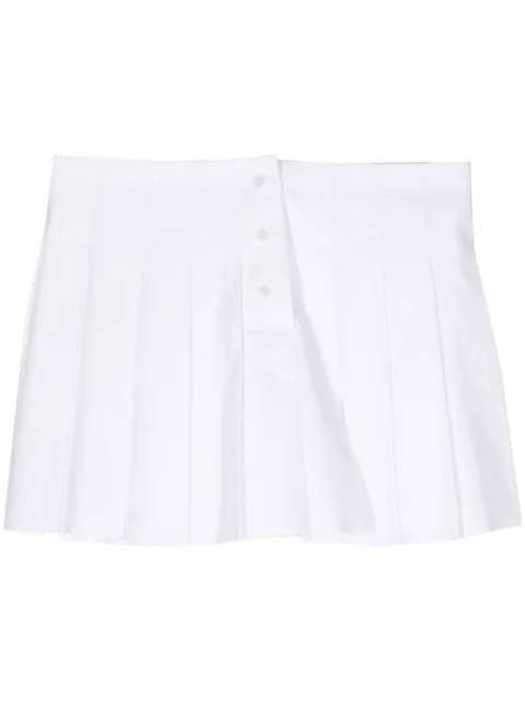 We11done pleated cotton skirt White WDSK124243WWH