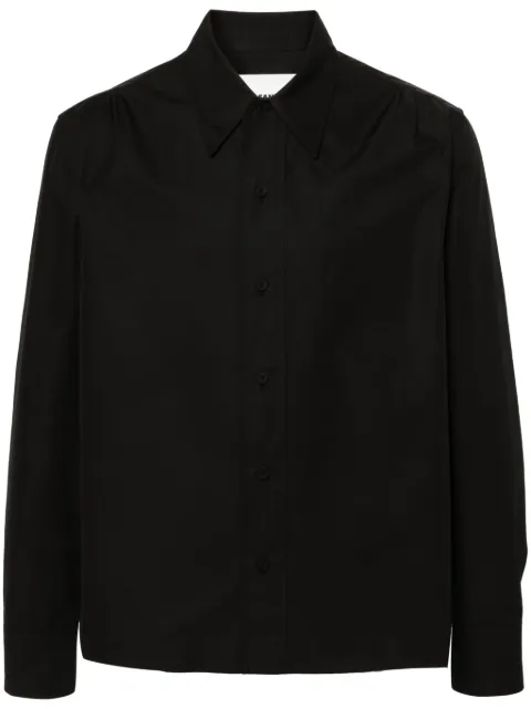 Jil Sander pointed-collar cotton shirt Black J21DL0172J45002