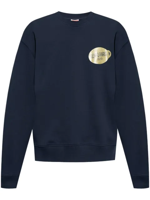 Kenzo Fruit Stickers cotton sweatshirt Blue FE55SW1714MG