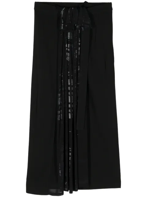 Y's pleated midi skirt Black YSS01801