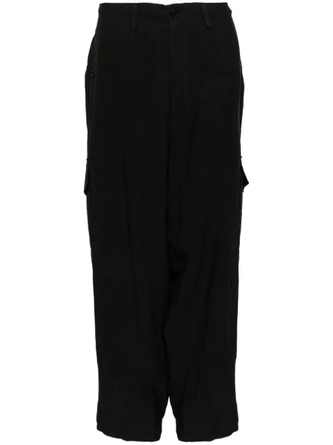 Y's high-waist linen cargo skirt Black MSP16301