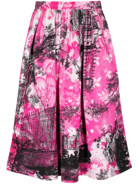 ERDEM printed jacquard midi skirt Pink SS24S1S12PIOTCVF