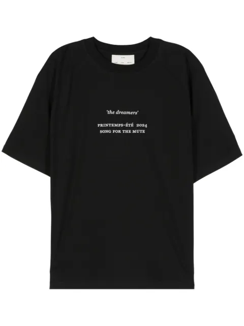 Song For The Mute Full Moon T-shirt Black 241MTS019P2DRPEBLK