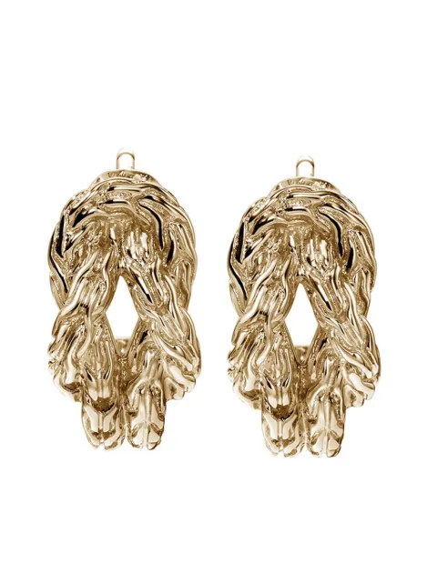 John Hardy 14kt yellow gold Lov Knot hoop earrings Gold EGG98782