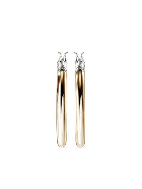 John Hardy 14kt gold JH Essential hoop earrings Silver EZZ98720