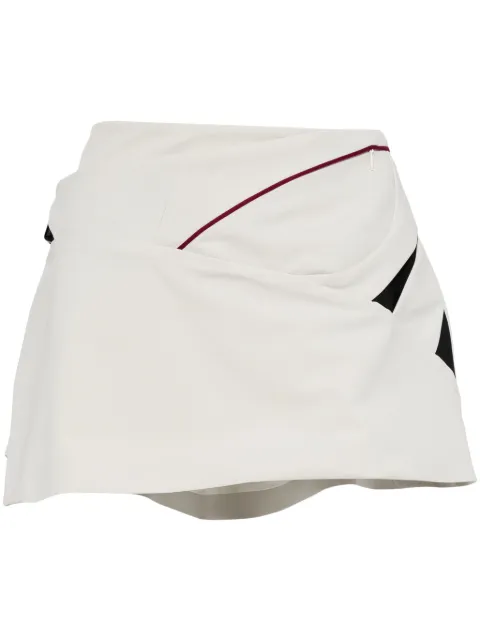Hyein Seo low-rise layered wrap miniskirt Neutrals SK3IV