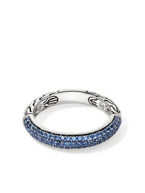John Hardy sterling silver JH Essential sapphire band ring Silver RBS987054BSP