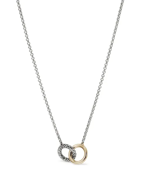 John Hardy 14kt gold JH Essential linked necklace Silver NZZ98707