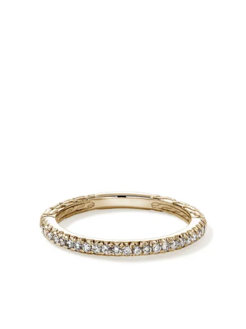 John Hardy 14kt yellow gold JH Essential diamond band ring Gold RGGX9870322DI