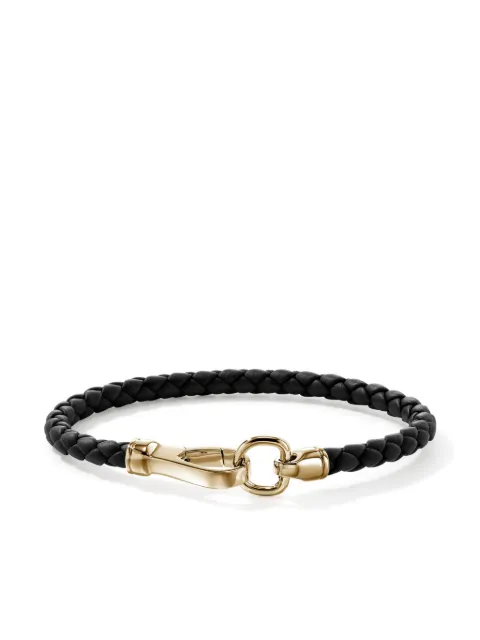 John Hardy 14kt yellow gold and leather bracelet Black BUGG901250BL