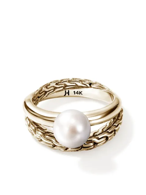 John Hardy 14kt yellow gold JH Essential pearl ring Gold RGG987771