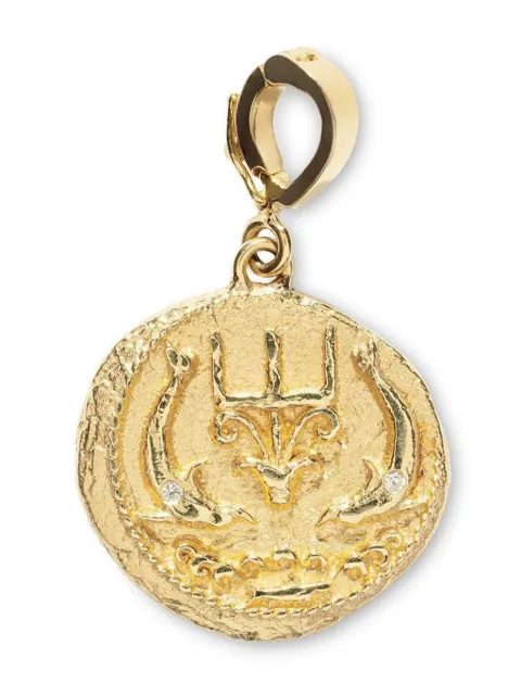 Azlee 18kt yellow gold small Of The Sea Coin pendant Gold C502G18A